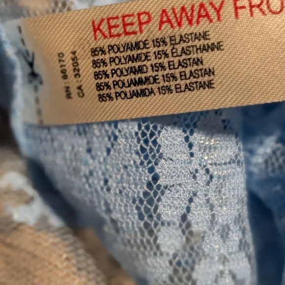 Free People NWOT Luxy Lady Lace Layering Top in Blue Bell sz XS & SML - Picture 9 of 14